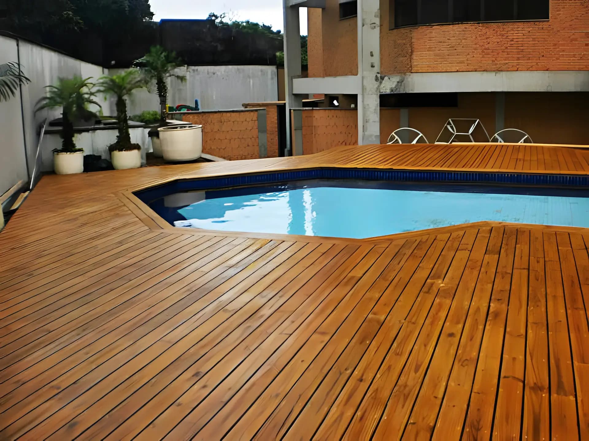 Piso de madeira com acabamento premium